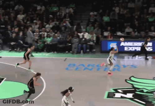 A Basketball Game Is Being Played At The Barclay Center GIF
