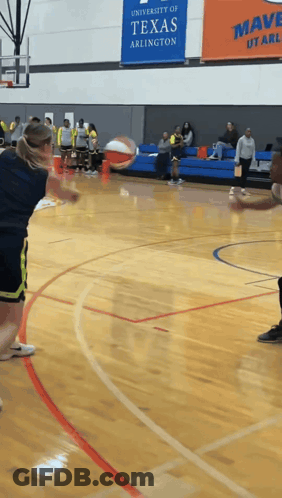 A Basketball Game Is Being Played At The University Of Texas In Arlington GIF