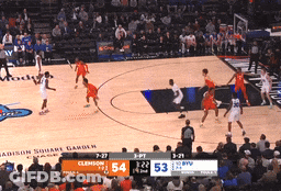 A Basketball Game Is Being Played Between Clemson And Bvi GIF