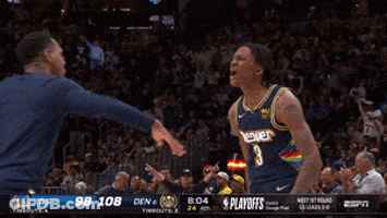 A Basketball Game Is Being Played Between Den And Bones GIF
