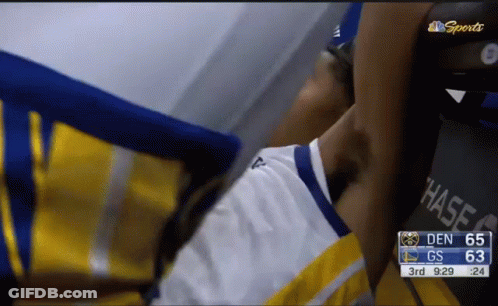 A Basketball Game Is Being Played Between Den And Gs GIF