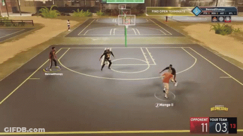 A Basketball Game Is Being Played Between Mango Ii And Bannedstuffy GIF