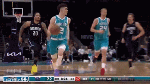 A Basketball Game Is Being Played Between The Hornets And The Magic GIF