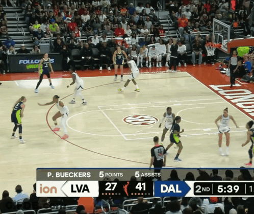 A Basketball Game Is Being Played Between The Lions And The Dal GIF