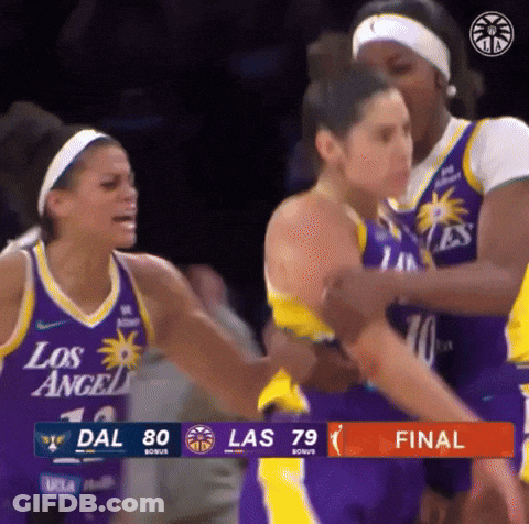 A Basketball Game Is Being Played Between The Los Angeles Lakers And The Las Vegas Nuggets GIF