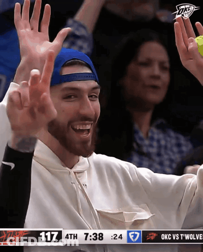A Basketball Game Is Being Played Between The Okc And The Wolves GIF
