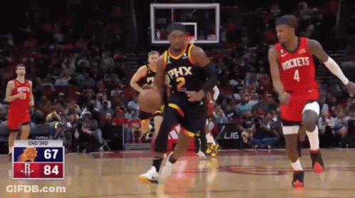 A Basketball Game Is Being Played Between The Rockets And The Phx GIF