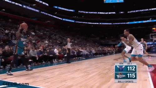 A Basketball Game Is Being Played By The Charlotte Hornets GIF