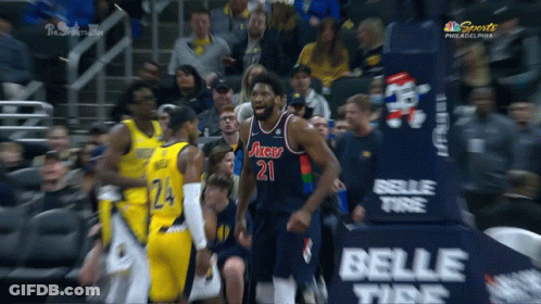 A Basketball Game Is Being Played In Philadelphia On Nbc Sports GIF