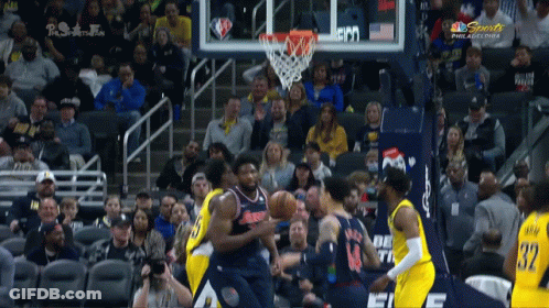 A Basketball Game Is Being Played In Philadelphia GIF
