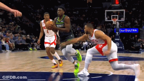 A Basketball Game Is Being Played On A Court Sponsored By Bud Light GIF