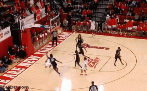 A Basketball Game Is Being Played On A Court That Says East GIF