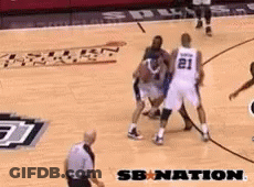 A Basketball Game Is Being Played On A Court With A Sb Nation Logo GIF