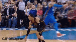 A Basketball Game Is Being Played With A Player Only Sign GIF
