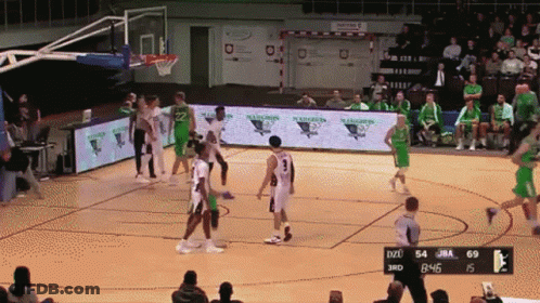 A Basketball Game Is Being Played With A Score Of 69 To 54 In The 3Rd Quarter GIF
