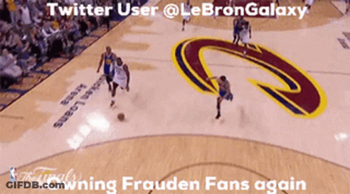 A Basketball Game Is Being Played With The Twitter User @Lebrongalaxy GIF
