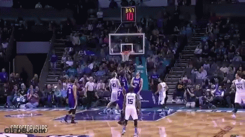A Basketball Game Is Going On And The Score Is 10 To 0 GIF