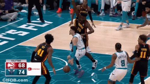 A Basketball Game Is Going On And The Score Is 68 To 74 GIF