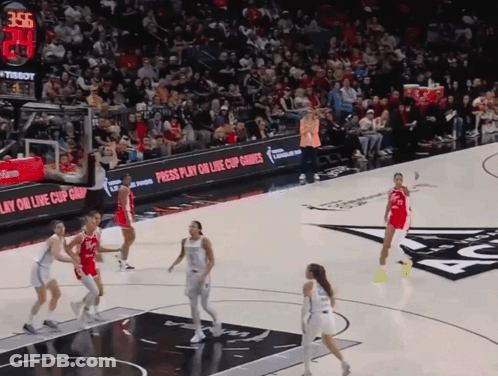 A Basketball Game Is Underway And The Score Is 24 To 24 GIF