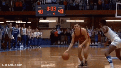 A Basketball Game Is Underway And The Score Is 40 To 0 GIF
