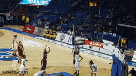 A Basketball Game Is Underway With A Scoreboard That Says Tssaa.org On It GIF