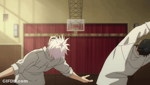 A Basketball Hoop Is Visible In The Background Of A Cartoon Scene GIF