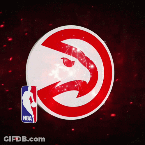 A Basketball Logo For The Atlanta Hawks Is Shown GIF