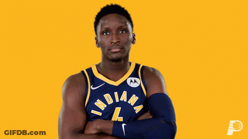 A Basketball Player For The Indiana Pacers Poses For A Picture GIF