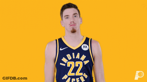 A Basketball Player For The Indiana Pacers Poses For A Picture GIF