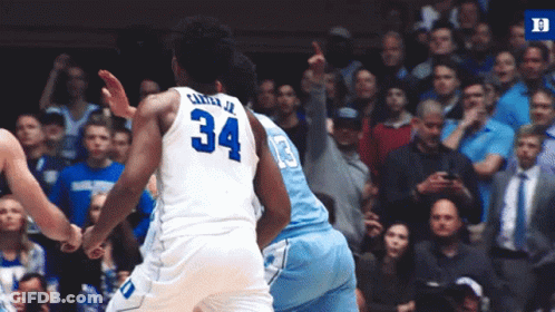 A Basketball Player Has The Number 34 On His Back GIF
