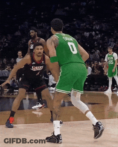 A Basketball Player In A Green Jersey With The Number 0 GIF