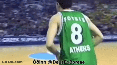 A Basketball Player In A Green Jersey With The Number 8 On It GIF