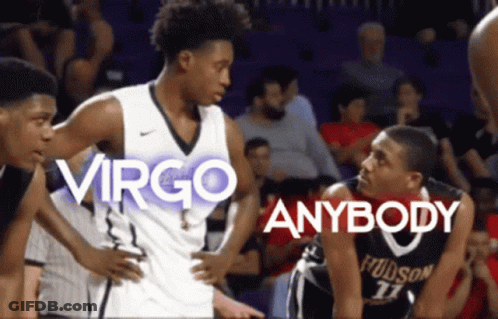 A Basketball Player In A Hudson Jersey Is Talking To Another Player GIF