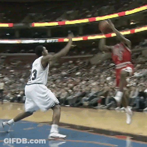 A Basketball Player In A White Jersey With The Number 3 On The Back GIF