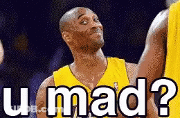 A Basketball Player In A Yellow Jersey Says U Mad . GIF