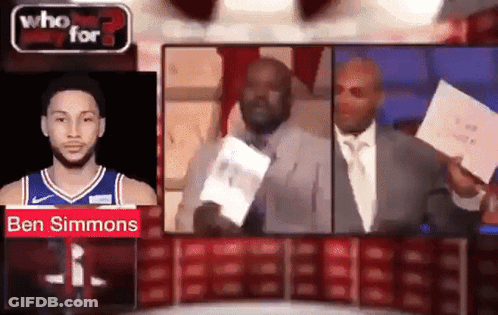 A Basketball Player Is Being Interviewed On A Tv Show Called Who Say For Ben Simmons GIF