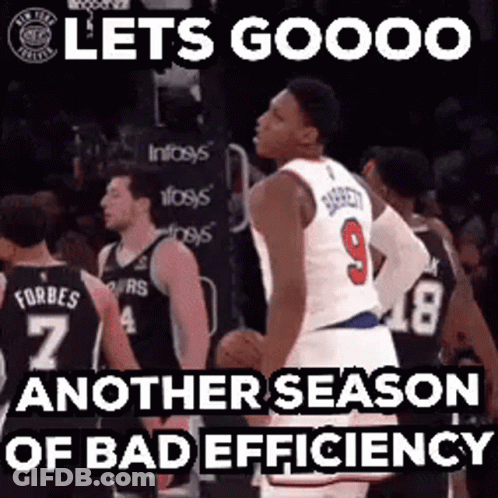 A Basketball Player Is Holding A Basketball While Standing In Front Of A Group Of Basketball Players . GIF