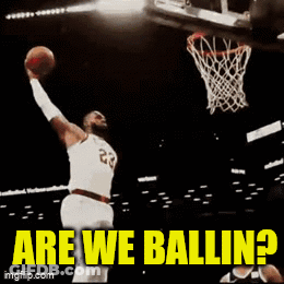 Basketball Player Jumping With Are We Balling GIF