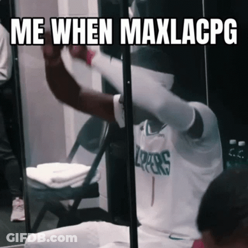 A Basketball Player Is Sitting In A Chair With The Words Me When Maxlacpg Written Above Him GIF