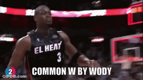 A Basketball Player Is Wearing A Jersey That Says El Heat 3 GIF