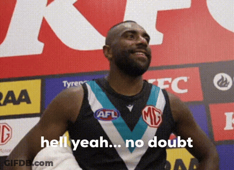 A Basketball Player Says Hell Yeah No Doubt In Front Of A Kfc Sign GIF