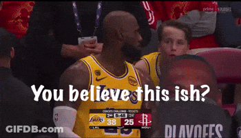 A Basketball Player Says " You Believe This Ish " At The End Of A Game GIF