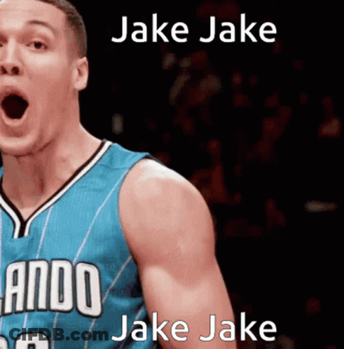 A Basketball Player Wearing A Blue Jersey That Says Orlando On It GIF