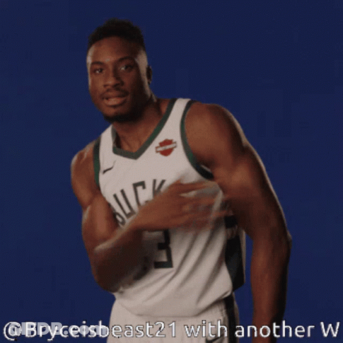 A Basketball Player Wearing A Bucks Jersey Number 43 GIF