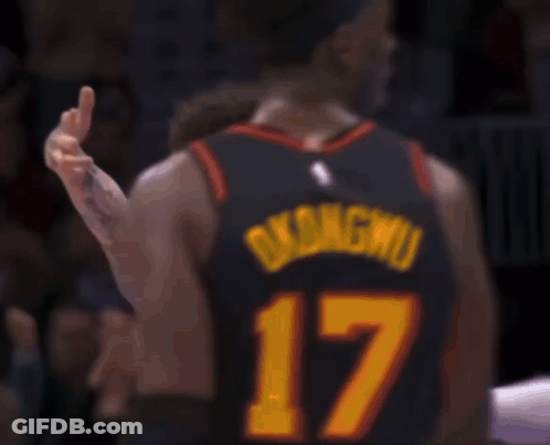 A Basketball Player Wearing A Charlotte Jersey Giving The Middle Finger GIF