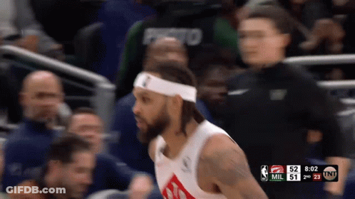 A Basketball Player Wearing A Headband That Says I On It GIF