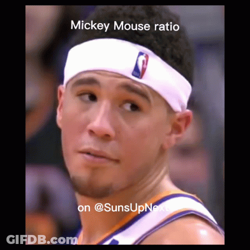 A Basketball Player Wearing A Headband That Says Mickey Mouse Ratio On It GIF