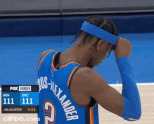 A Basketball Player Wearing A Headband With The Name Alexander On The Back GIF