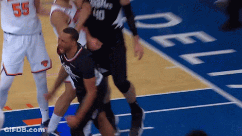 A Basketball Player Wearing A Jersey That Says ' 40 ' On It GIF