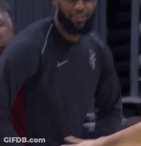 A Basketball Player Wearing A Jersey That Says Cavaliers GIF
